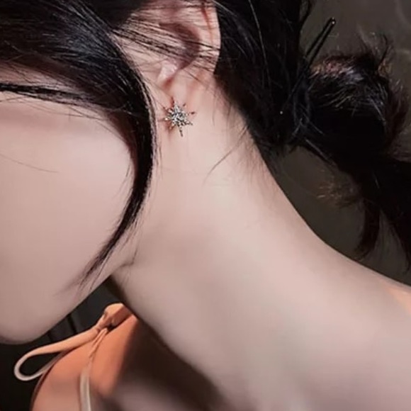 Moon + Star Stud Earrings - Picture 4 of 5